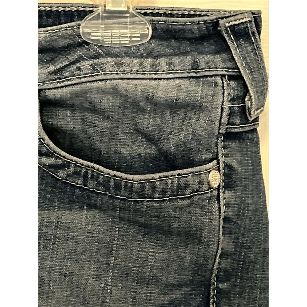 True Religion Blue Bling Raw Hem Cut Off Jean Shorts‎ 32